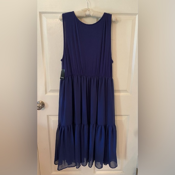 NWT Torrid Midi Super Soft Shirred Dress - Medieval Blue - 3/3X/22-24 - Picture 7 of 9